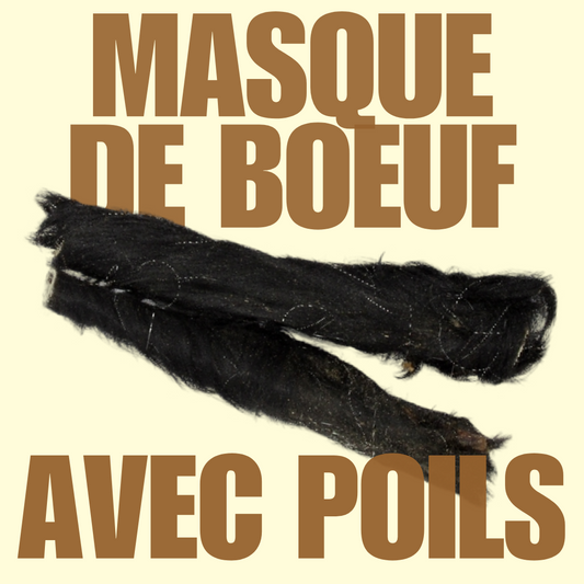 Masque de boeuf avec poils ≈150G