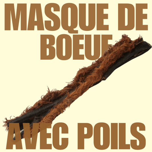 Masque de bœuf avec poils 60 cm